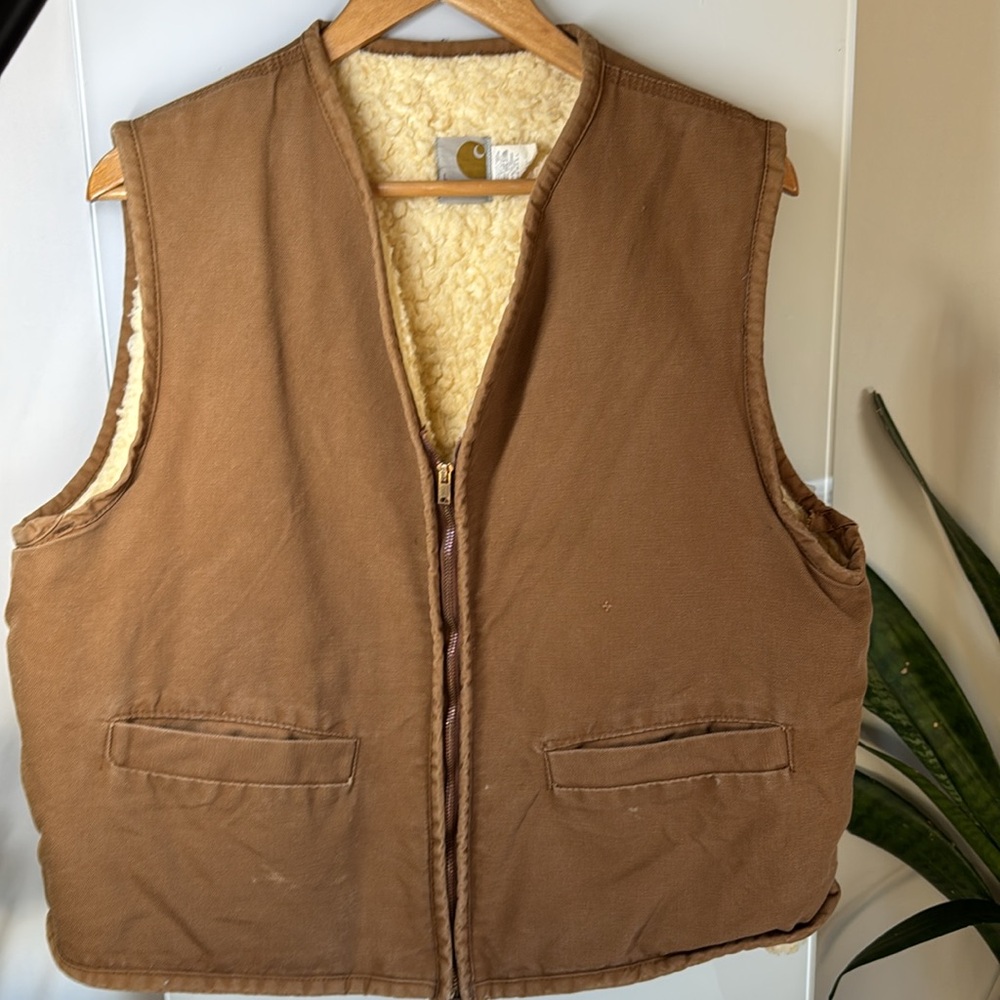 Vintage Carhartt Sherpa lined Vest